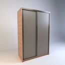 Placard Corredizo 1,20 2 Cajones Nogal L. Negro M. Tables - Miniatura 2