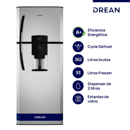 Heladera Drean 359L Hdr370F61S EA Pl