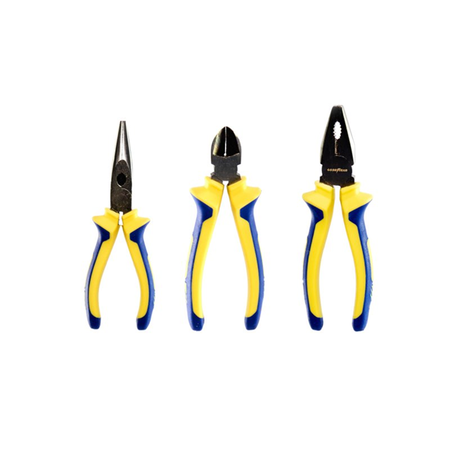 Set de 3 Alicates Acero Carbono Goodyear GY-PLK-4900