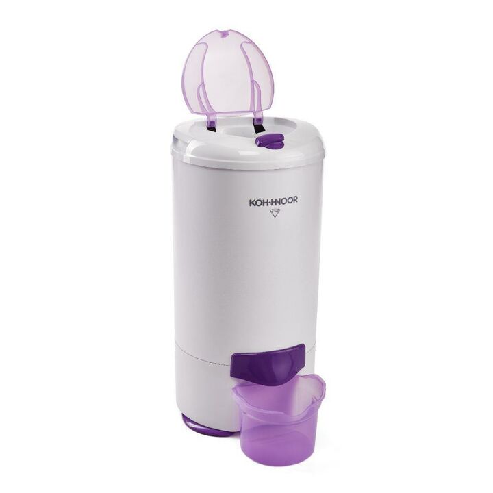 SECARROPAS KOHINOOR C-765/2 VISION - 6.5KG CON RECIPIENTE, BLANCO Y DETALLES VIOLETAS, CENTRIFUGO - Vista principal