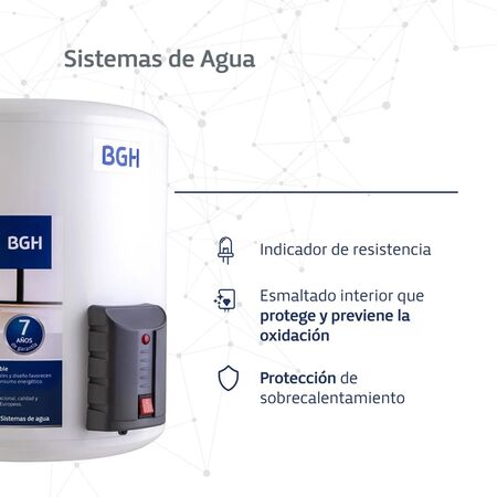Termotanque electrico BGH BTE-040EC15MD blanco 40L 220V