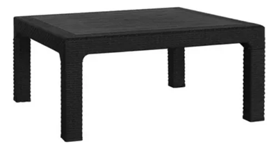 Mesa PVC Quality Plastic Ratona Ratán 90x90 - Vista principal