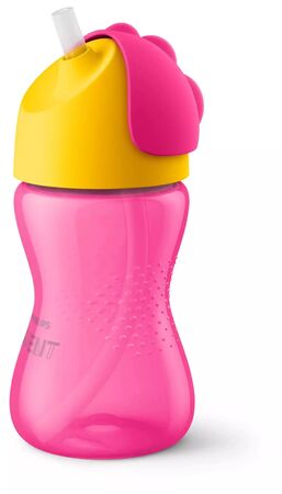 Vaso Straw Cup 300Ml. Fucsia Amarillo Avent SCF79802