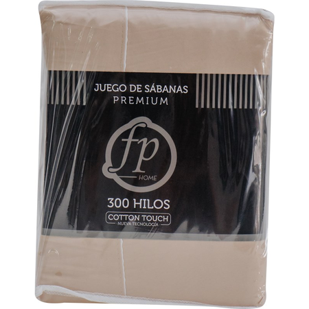 Juego De Sabanas Premium Fp Home Queen Size Beige