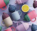 Mug Asobu Happy Hat 360ml - Blue - Miniatura 3