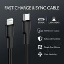 Cable De Silicona Argomtech Tipo C A Lightning 30w De 1,8 M - Miniatura 4
