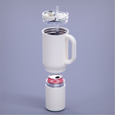 Vaso Asobu Duplex 660 ml  360 ml - White
