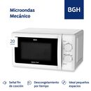 MICROONDAS BGH B120M20I - BLANCO 20 LTS, 700w, MECANICO (PIH049518) - Miniatura 2