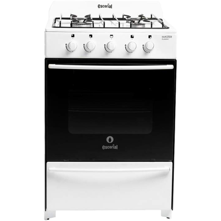 Cocina Gas Natural Escorial Master Classic 4 Hornallas 56Cm Blanca