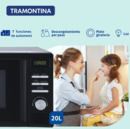 MICROONDAS TRAMONTINA GLASS COOK 20L MCD PNH048686 - Miniatura 3