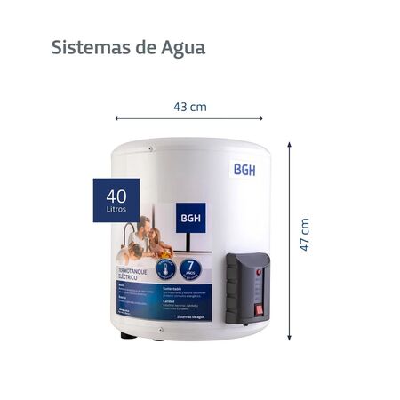 Termotanque electrico BGH BTE-040EC15MD blanco 40L 220V