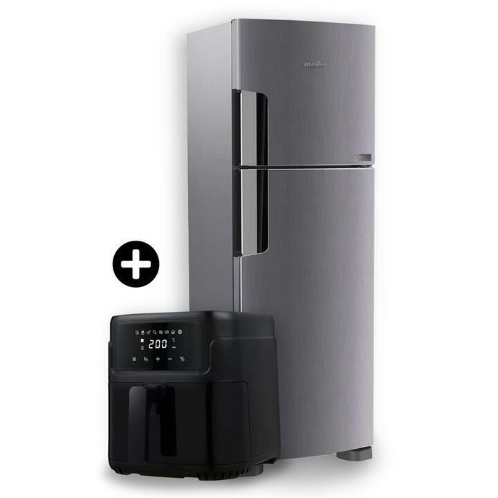 Combo Heladera Whirlpool Inverter WRM42HKDIM + Freidora De Aire TECHGO 5 Litros - Vista principal