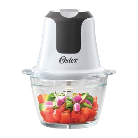 Mini picadora Oster 3 tazas con tazon de vidrio FPSTFP3340