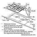 Anafe a gas BOSCH 5 hornallas 75cm Acero Inoxidable - Miniatura 2