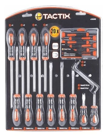 Juego de destornilladores x 20 pzs Tactix - TX205440