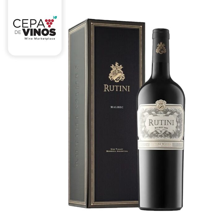 Vino Blend Rutini Cabernet Malbec Con Estuche - Vista principal