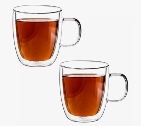 Juego De Tazas Carol X2 Vidrio Doble 25235