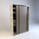 Placard Corredizo 1,20 2 Cajones Nevado Gris C. Tables - Miniatura 4