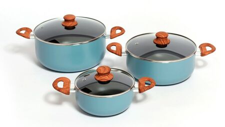 Set Bateria Carol 6 Piezas Antiadherente Azulin 37006-Ara
