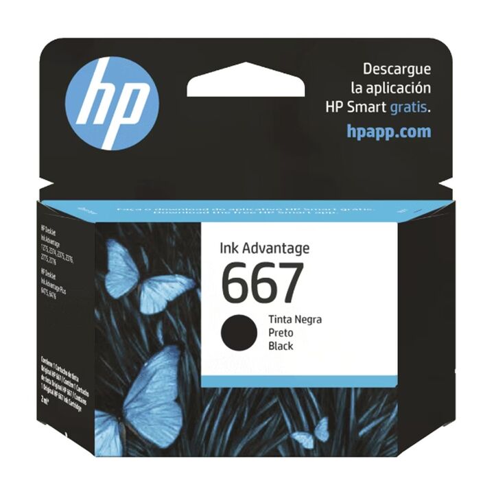Cartucho HP 667 negro - Vista principal