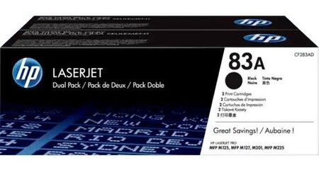 Toner Hp 83a Negro Cf283ad Original Dual Pack M201 M225 M127