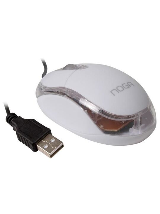 Mouse Con Cable Noga Blanco NG-611UBL - Vista principal
