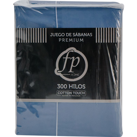 Juego De Sabanas Premium Fp Home Queen Size Azulino