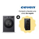 Combo Lavarropas LG Inverter 6,5kg Negro Cava P/12 Botellas - Miniatura 2