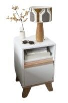 Mesa de Luz Escandinava BLANCA MLKALIM1DEU - Vista principal