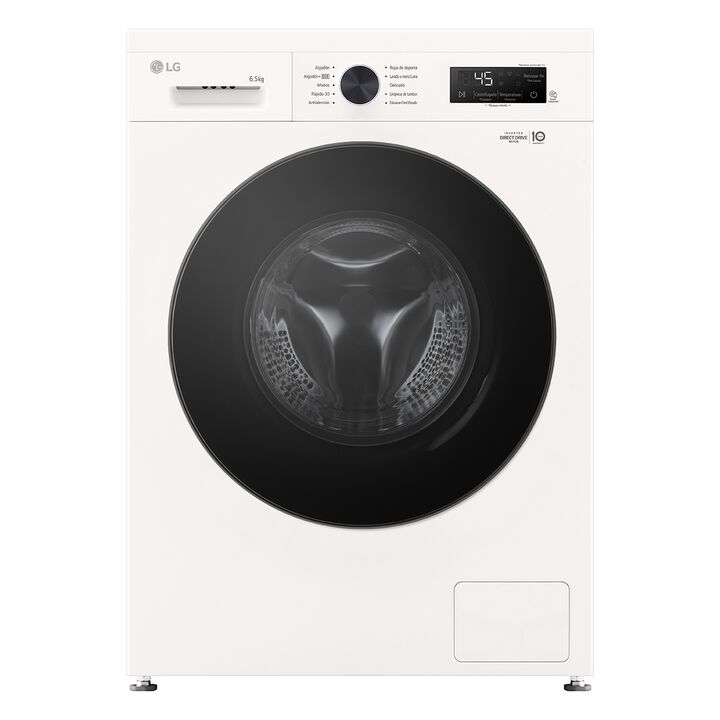 Lavarropas Carga Frontal LG Inverter Dd 6.5kg Steam Blanco - Vista principal