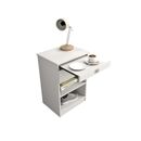 Mesa De Luz Con Desayunador - Blanco Tables - Miniatura 2