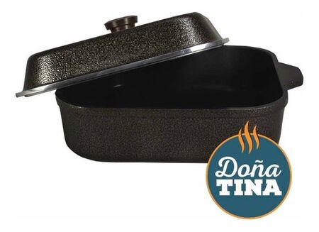 Olla Horno Cuadrada Antiadherente Dona Tina 2031 5lts