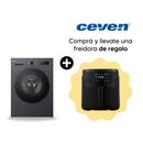 Combo Lavarropas LG Wm65mvfs6 Y Freidora De Aire Techgo 5l Gris Oscuro - Miniatura 2