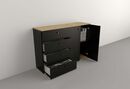 Bahiut 1,35m 2 Puertas|4 Cajones Olmo F.|negro M. Tables - Miniatura 3