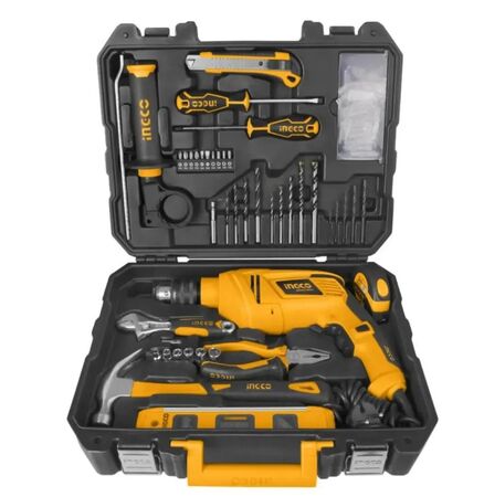 Set Industrial 100 Herramientas Taladro 850W Maletin Ingco HKTHP11022-4