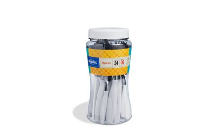 Juego De Cubiertos 24 Piezas Itaparica Blanco Brinox 6000702