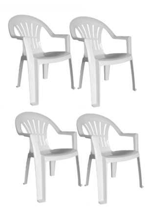 Combo x4 Sillones PVC Lautaro Quality Plastic