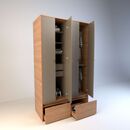 Placard de Abrir 1,2m 4 Puertas 2 Cajones 2 Zapateros Olmo F. Gris C. Tables - Miniatura 3