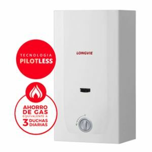 CALEFON LONGVIE CN414SS GAS NATURAL TIRO NATURAL 14 LITROS E. IONIZADO - 4602820 - Vista principal