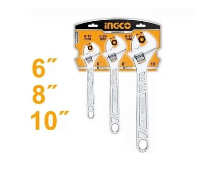 Set De 3 Llaves Ajustables Ingco HADWK031