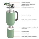 Vaso Asobu Duplex 660 ml  360 ml - Basil Green - Miniatura 2