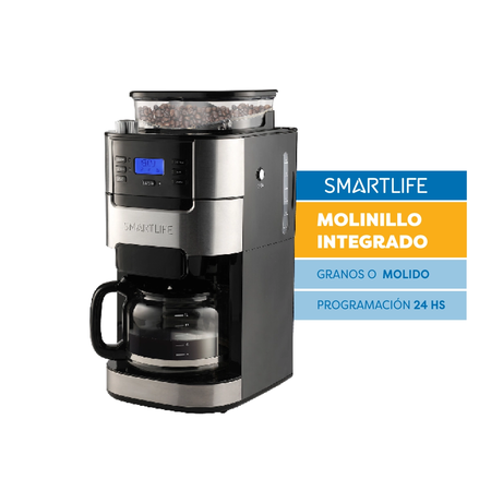Cafetera Filtro Smartlife CMDG1025 Con Molinillo