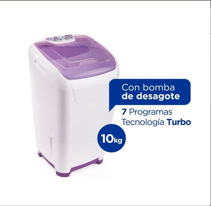 LAVARROPAS COLUMBIA SEMIAUTOMATICO  LSC 10001- 10KG, CON DESAGOTE - Vista principal