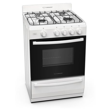 COCINA MULTIGAS ORMAY 57.6CM 4 HORNALLAS CLASE A+ BLANCO