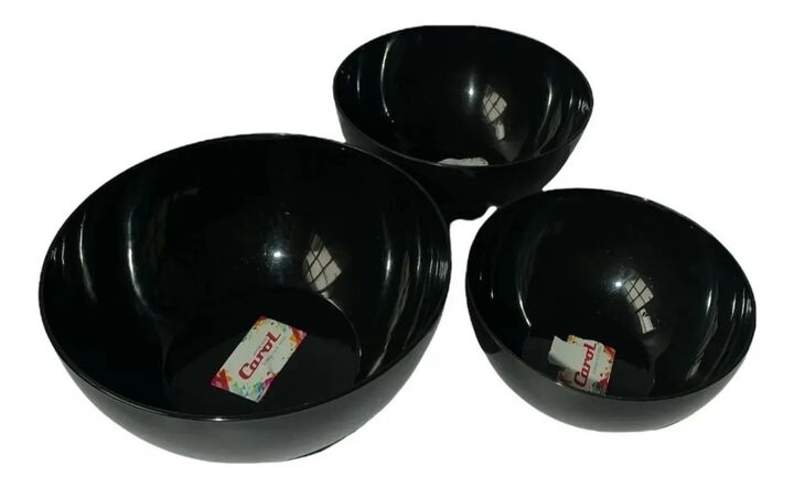Set 3 Bowls Plasticos Irrompibles Con Caja De Regalo Carol 3440 - NEG - Vista principal