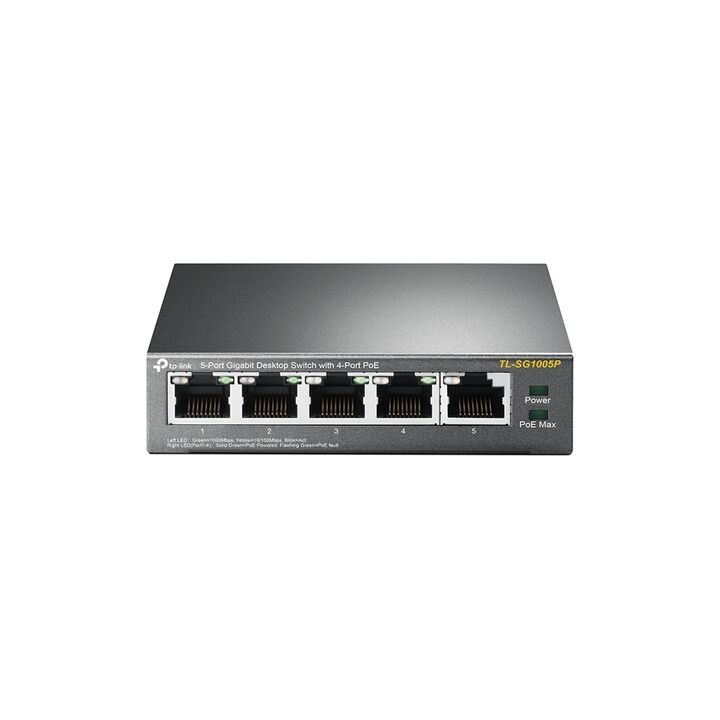 Switch Tp-Link TL-SG1005P5P Giga 4 ptos POE - Vista principal