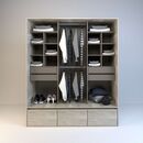 Vestidor 1,80m Alto 4 Cajones 3 Zapateros Nevado Gris C. Tables - Miniatura 1