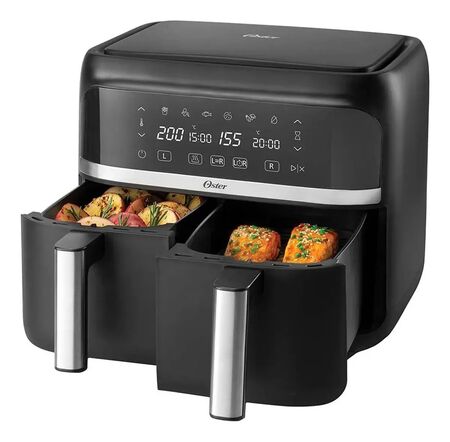 Freidora De Aire Oster CKSTAF7MCDDF Airfryer Dual Diamondforce 6 Funciones