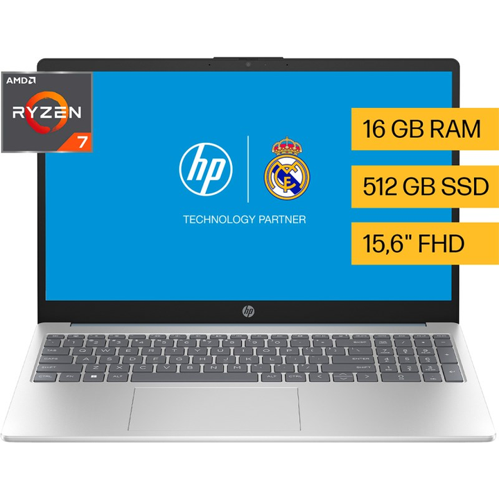 Notebook Hp R7 15-Fc0273La 16G512Ssd W11 Fhd 15P - Vista principal
