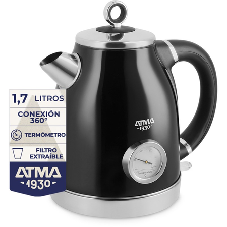 Pava Electrica Vintage Atma Peat21Vbp 1.7L Negro
